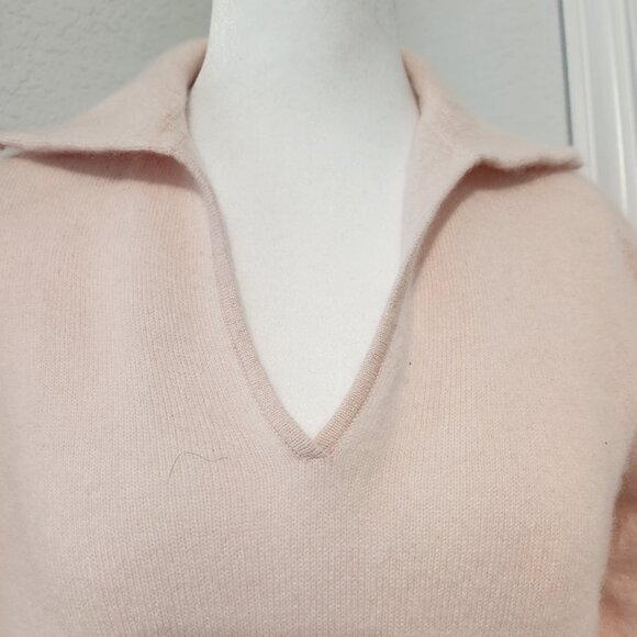 Women's Context Pink Cashmere Blend Long Sleeve Sweater Size XL - Picture 6 of 12